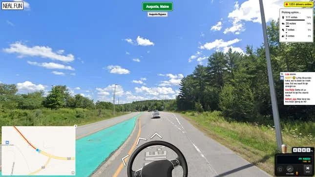 Internet Roadtrip: Thousands of Strangers Attempt to Drive an Imaginary Car to Canada Using Google Street View