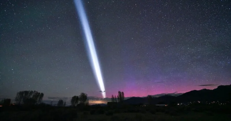 Mysterious White Streak Over US Skies: Chinese Rocket Launch Sparks Aurora Spectacle